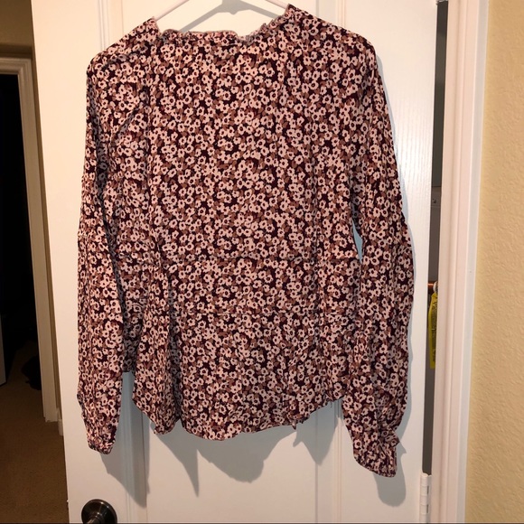 NEW Vici Flush of Dawn Floral V Neck Ruffle Top - Picture 8 of 8